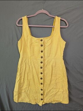 Yellow Button-Front Sundress